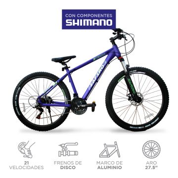 BICICLETA ZAFIRO MTB TERRA VIOLETA MATE 27.5" ALUMINIO 21V