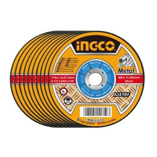 SET DE 100 DISCOS DE CORTE PARA METAL 4 1/2" X 3/64"