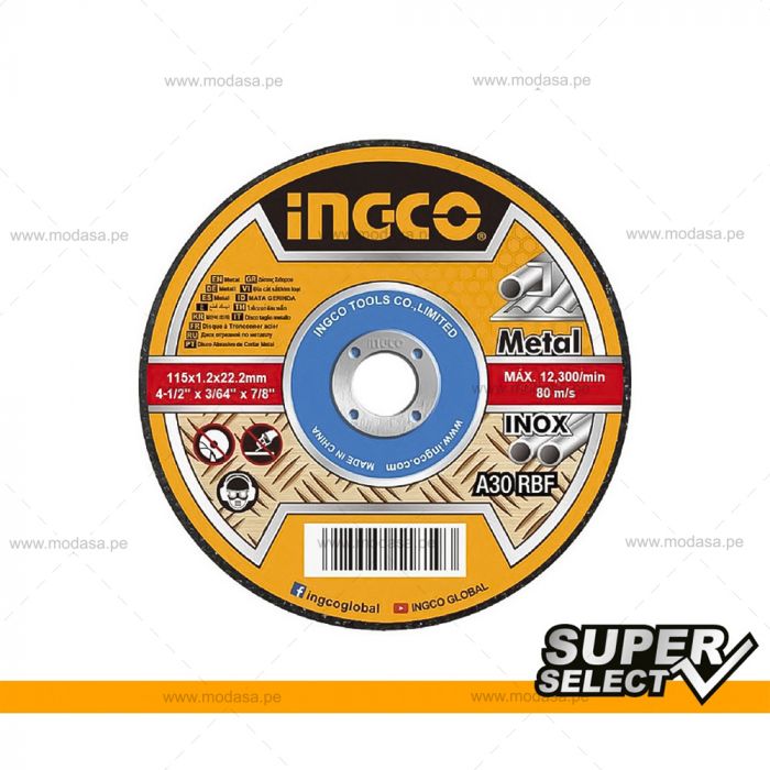 SET DE 50 DISCOS DE CORTE PARA METAL 4 1/2" X 3/64"